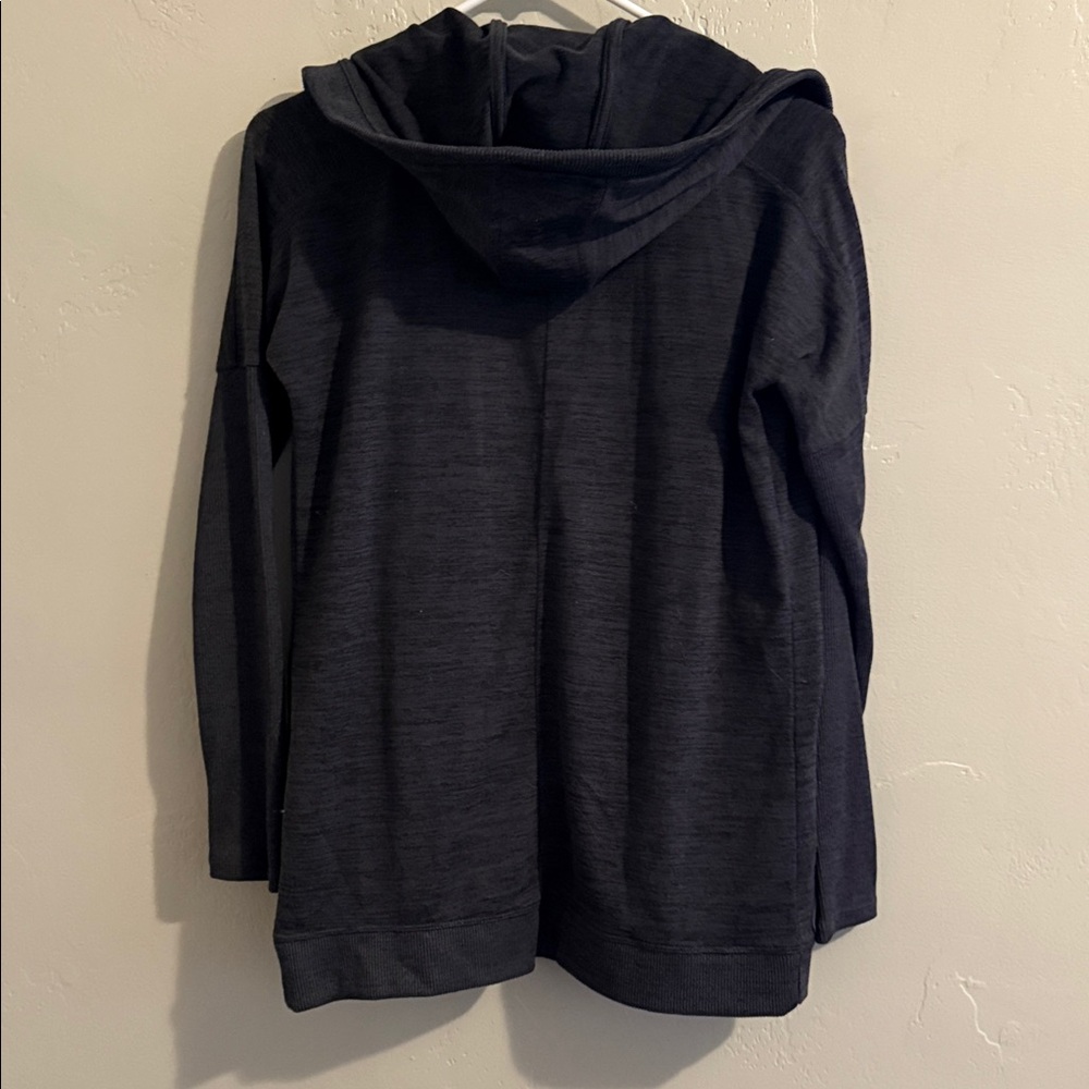 Athleta Charcoal Gray Hooded Open Front Jacket XSmall - Picture 8 of 10